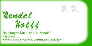 mendel wolff business card